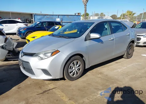 2016 Toyota Corolla L из США, поврежденный, VIN 5YFBURHE7GP488199